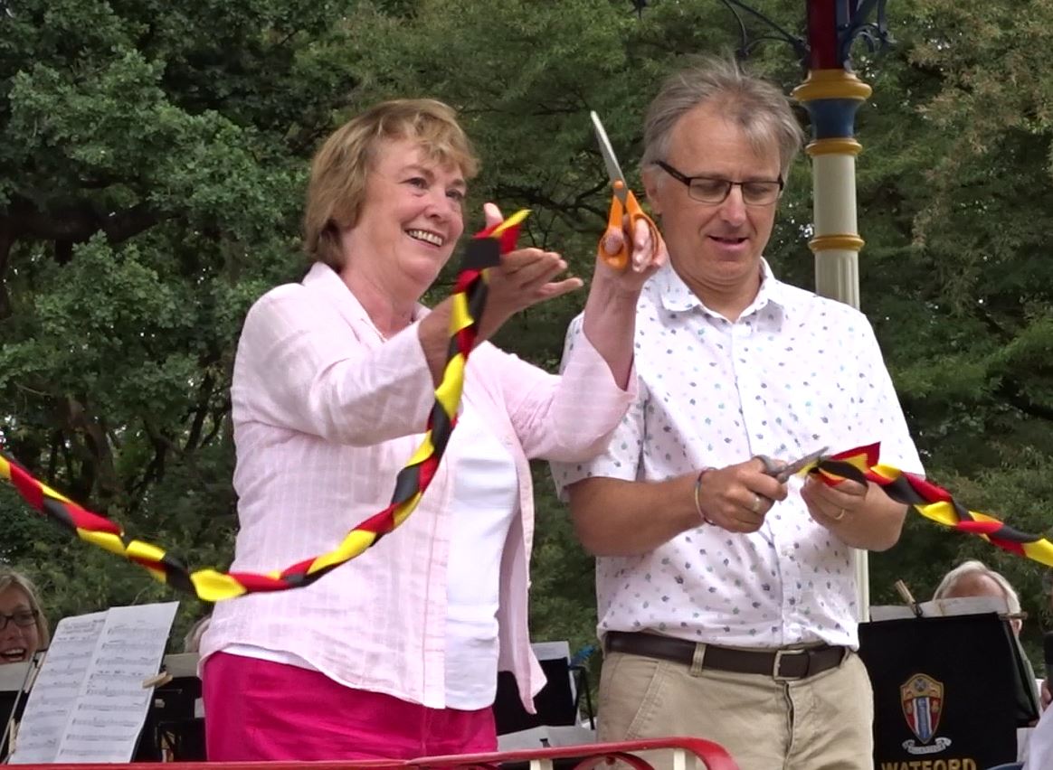 Watford Bandstand Officially Opened by Baroness Mayor Dorothy went into Full Swing
