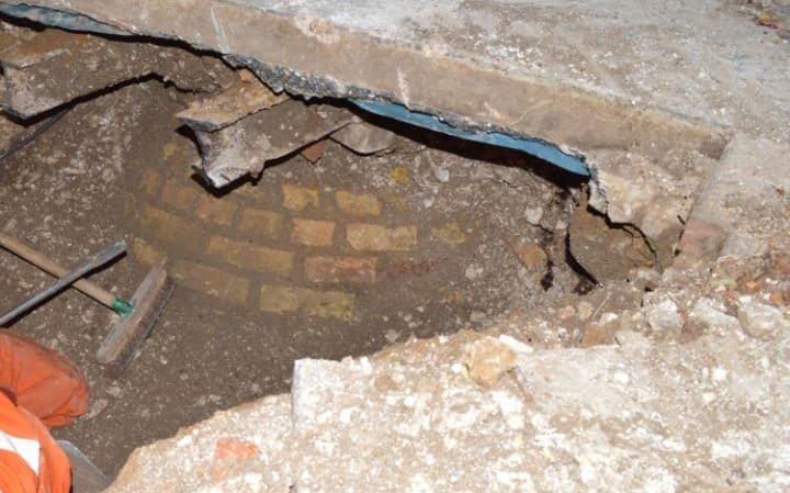 The cesspit where author Helen Bailey's body was found hidden after fiance allegedly killed her