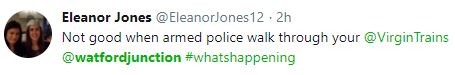Armed Police Officers swoop Watford junction Train Station for Suspect