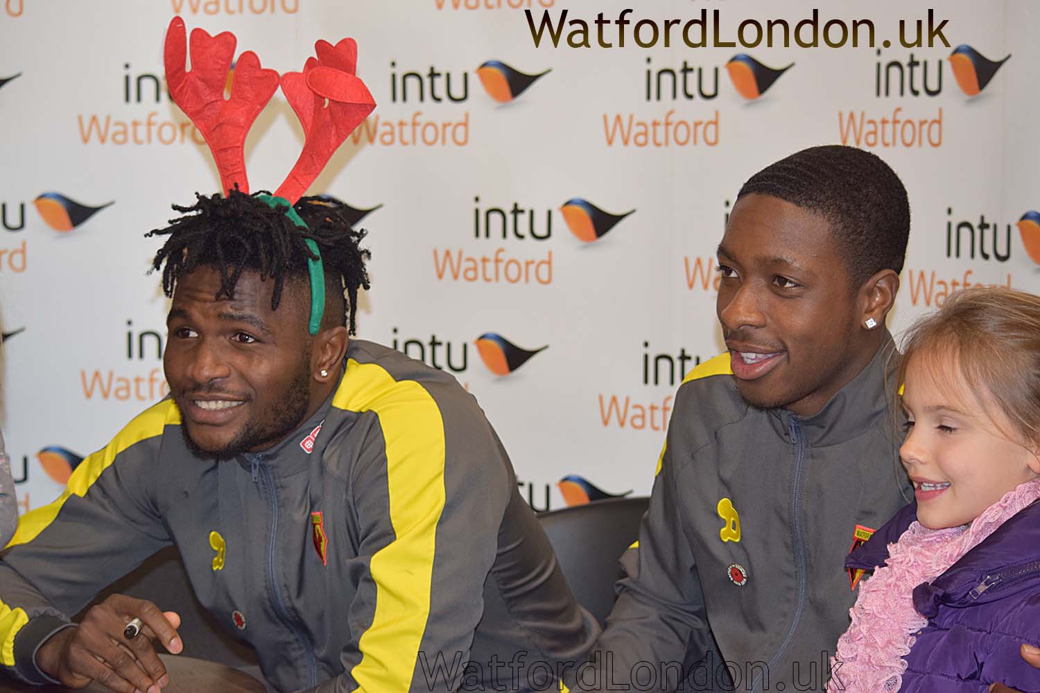 Watford FC autographed fans items plus free signed posters at the 2016 Christmas Lights on event